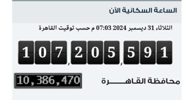 عدد سكان مصر بالداخل يغلق عام 2024 على 107 ملايين و205 آلاف نسمة – المحرر العربي