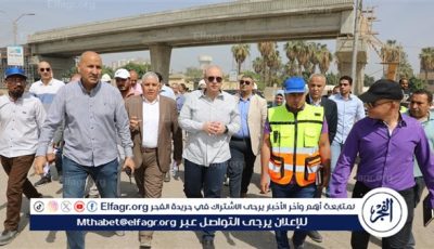 محافظ بني سويف يوجه بسرعة نقل خط الغاز بموقع كوبري الشاملة (صور)