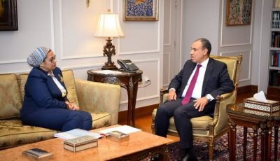 وزير الخارجية والهجرة يستقبل رئيسة المجلس القومي للمرأة