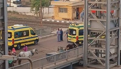 مصرع سائق في تصادم قطار بجرار زراعي بالبحيرة|بث مباشر