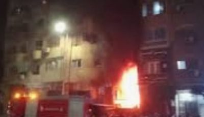 بالأسماء.. حريق هائل يتلهم مطعم وجبات جاهزة وإصابة 5 عاملين بالفيوم