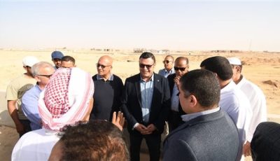 وزير الإسكان يتفقد سير العمل بالتجمع العمراني غرب الضبعة بالساحل الشمالي الغربي