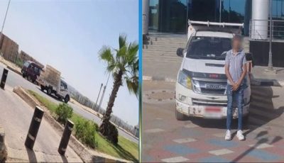 تفاصيل ضبط قائد سيارة ربع نقل لسيره عكس الاتجاه بالشيخ زايد