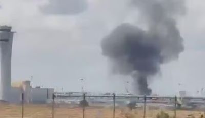 فرار وهلع.. شاهد لحظة سقوط الصاروخ اليمني على مطار بن غوريون!