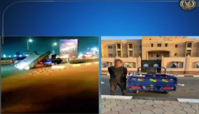 فيديو يكشف حرامي خطير أثناء محاولته سرقة اللافتات المثبتة بالطريق العام